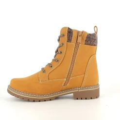 Sygeplejebutikken Vinterstøvler Damer|Overgangssko*Lysebrun damestøvle med snørebånd, lynlås og varmt for – dekorativ spænde og TPR-sål