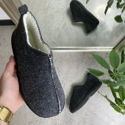 Sygeplejebutikken Hjemmesko|Sko På Tilbud*Meget blød og behagelig mørkegrå hjemmesko
