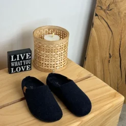 Whistler Kolde Fødder|Kolde Fødder*Mørkeblå filtet hjemmesko fra med svangstøtte