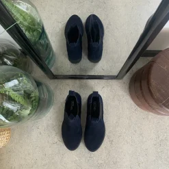 Green Comfort Blå Støvler|Vinterstøvler Damer*Mørkeblå ruskindsstøvle fra