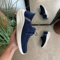 Skechers Knyster - Hallux Valgus|Leddegigt*Mørkeblå Slip-ins med svangstøtte