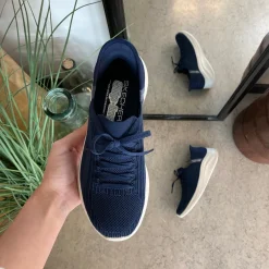 Skechers Knyster - Hallux Valgus|Leddegigt*Mørkeblå Slip-ins med svangstøtte