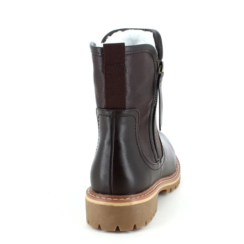 Sygeplejebutikken Sko På Tilbud*Mørkebrun vinterstøvle med foer og smarte detaljer