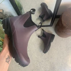 Green Comfort Gummistøvler|Overgangssko*Mørklilla gummistøvle med svangstøtte fra .