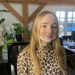 Sygeplejebutikken Værnemidler*Mund visir med hvid bøjle