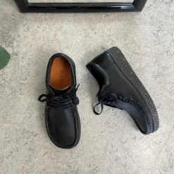 Nature Footwear Sko Til Brede Fødder Og Høj Vrist|Fodformede Sko*Nature sko i sort skind