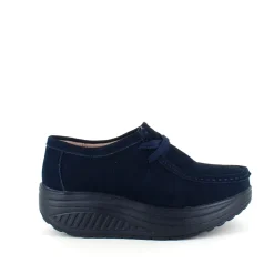 Sygeplejebutikken Sko På Tilbud*Navy ruskindssko med gængesål og svangstøtte