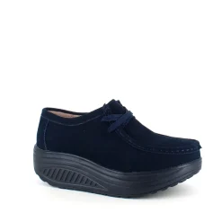 Sygeplejebutikken Sko På Tilbud*Navy ruskindssko med gængesål og svangstøtte