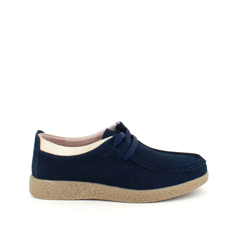 Sygeplejebutikken Sko På Tilbud*Navy ruskindssko med rågummisål