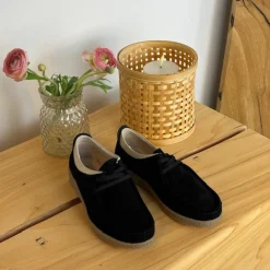 Sygeplejebutikken Sko På Tilbud*Navy ruskindssko med rågummisål