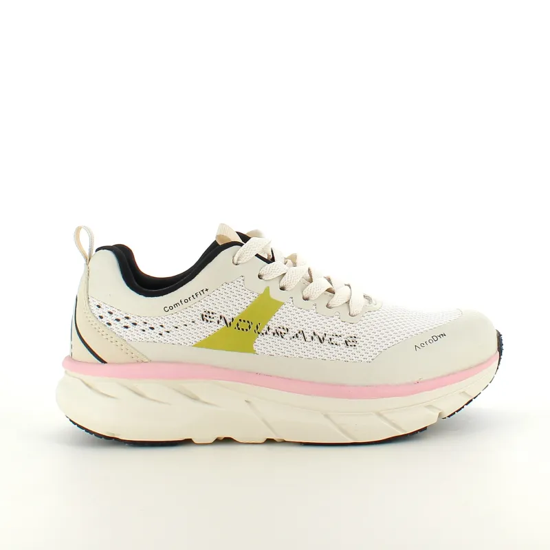 Endurance Sommersko Dame|Hvide Sneakers Dame*Åndbare Comfortfit sneakers med rosa detaljer