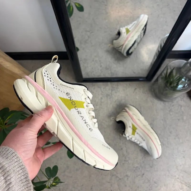 Endurance Sommersko Dame|Hvide Sneakers Dame*Åndbare Comfortfit sneakers med rosa detaljer