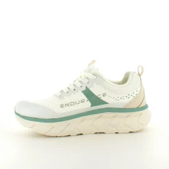 Endurance Sommersko Dame|Hvide Sneakers Dame*Åndbare Comfortfit sneakers med grønne detaljer
