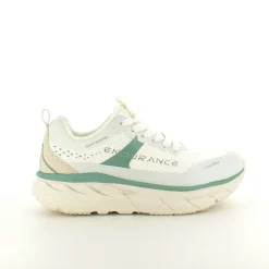 Endurance Sommersko Dame|Hvide Sneakers Dame*Åndbare Comfortfit sneakers med grønne detaljer