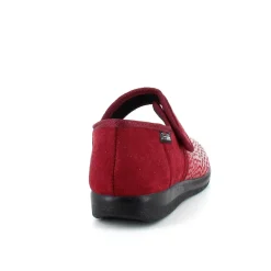 OrtoMed sko Benlængdeforskel|Knyster - Hallux Valgus*Rød ballerina med velcro og god plads