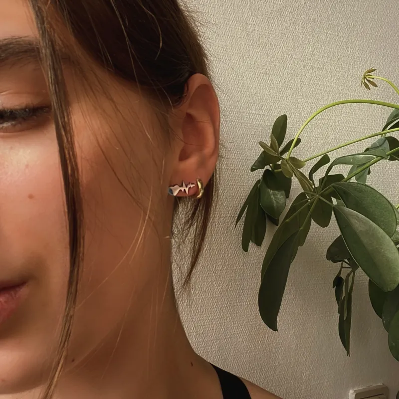 Sygeplejebutikken Gaver Til Sundhedspersonalet|Smykker*Øreringe med EKG i sølvtone