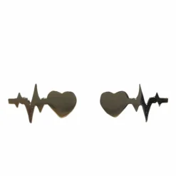 Sygeplejebutikken Gaver Til Sundhedspersonalet|Smykker*Øreringe med EKG i sølvtone