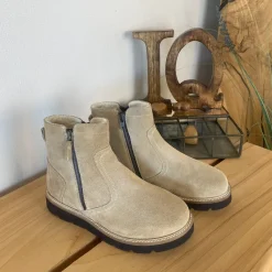 Green Comfort Kort Støvle Dame|Vinterstøvler Damer*Ruskindsstøvle med EnergySole™, uldfor, dobbelt lynlås & ekstra rummelig H-pasform