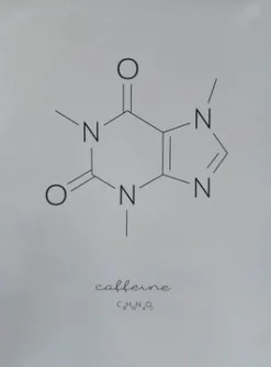 Sygeplejebutikken Gaver Til Sundhedspersonalet*Sjov koffein molekyle plakat