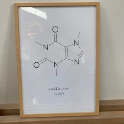 Sygeplejebutikken Gaver Til Sundhedspersonalet*Sjov koffein molekyle plakat