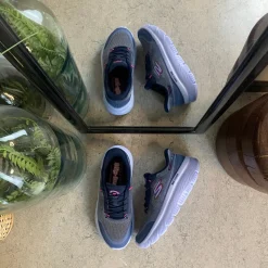 Skechers Hælsporer|Slip On Sko*slip-in sko i blå med Max Cushion