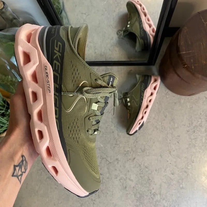 Skechers Slip On Sko|Kondi Sko*Slip-in sko i grøn med Glide-Step Altus