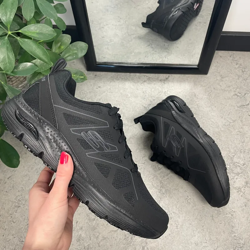 Skechers Leddegigt|Hælsporer*work sko i sort med svangstøtte