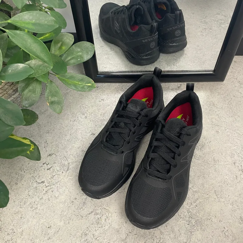 Skechers Leddegigt|Hælsporer*work sko i sort med svangstøtte