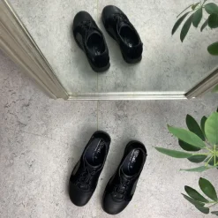 Green Comfort Overgangssko|Sko Til Brede Fødder Og Høj Vrist*Skind gåsko fra med elastik snørre og god svangstøtte