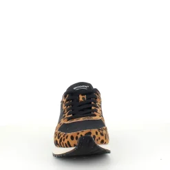 Woden Sommersko Dame|Overgangssko*Smarte sneakers i sort mix med leopardmønster.