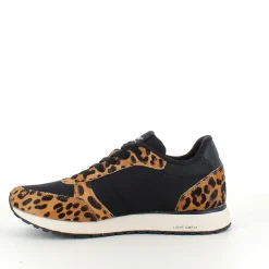 Woden Sommersko Dame|Overgangssko*Smarte sneakers i sort mix med leopardmønster.