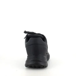 Sygeplejebutikken Kondi Sko|Stødabsorberende Sko*Sort damesko i blød PU med snørebånd og dekorative syninger – komfortabel hverdagssko