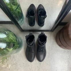 Green Comfort Vinterstøvler Damer*Sort snørestøvle med spænde