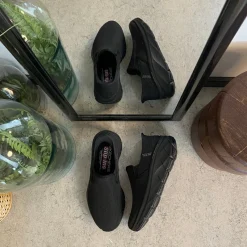 Skechers Benlængdeforskel|Knyster - Hallux Valgus*Sort herre slip-in sko fra