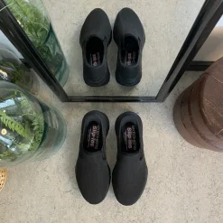 Skechers Benlængdeforskel|Knyster - Hallux Valgus*Sort herre slip-in sko fra