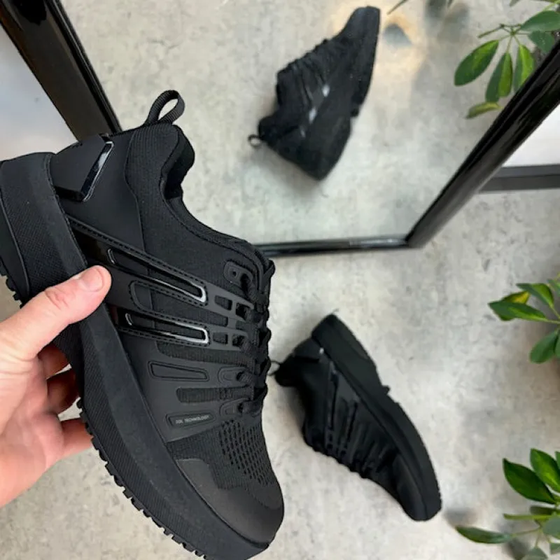 GaitLine Leddegigt|Hælsporer*Sort letvægtssko fra med optimal af støddæmpning og svangstøtte