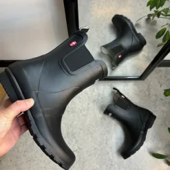 Mols Kort Støvle Dame|Vinterstøvler Damer*Sort gummistøvle med lavt skaft