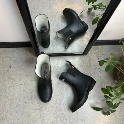 Mols Kort Støvle Dame|Vinterstøvler Damer*Sort gummistøvle med lavt skaft