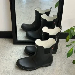 Mols Kort Støvle Dame|Vinterstøvler Damer*Sort gummistøvle med lavt skaft