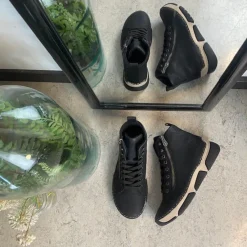 Rieker Vinterstøvler Damer|Kort Støvle Dame*Sort støvle med god stødabsorbering