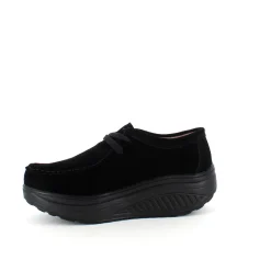 Sygeplejebutikken Sko På Tilbud*Sort ruskindssko med gængesål og svangstøtte