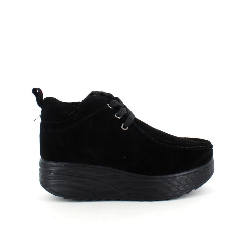 Sygeplejebutikken Sko På Tilbud*Sort ruskindssko med let foring og gængesål
