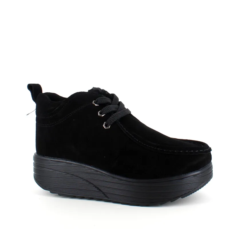 Sygeplejebutikken Sko På Tilbud*Sort ruskindssko med let foring og gængesål