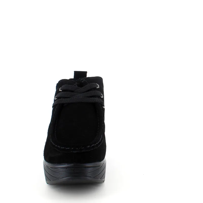 Sygeplejebutikken Sko På Tilbud*Sort ruskindssko med let foring og gængesål