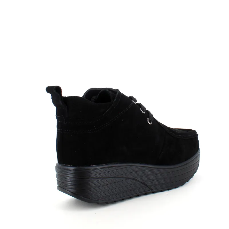 Sygeplejebutikken Sko På Tilbud*Sort ruskindssko med let foring og gængesål