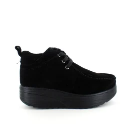 Sygeplejebutikken Sko På Tilbud*Sort ruskindssko med let foring og gængesål