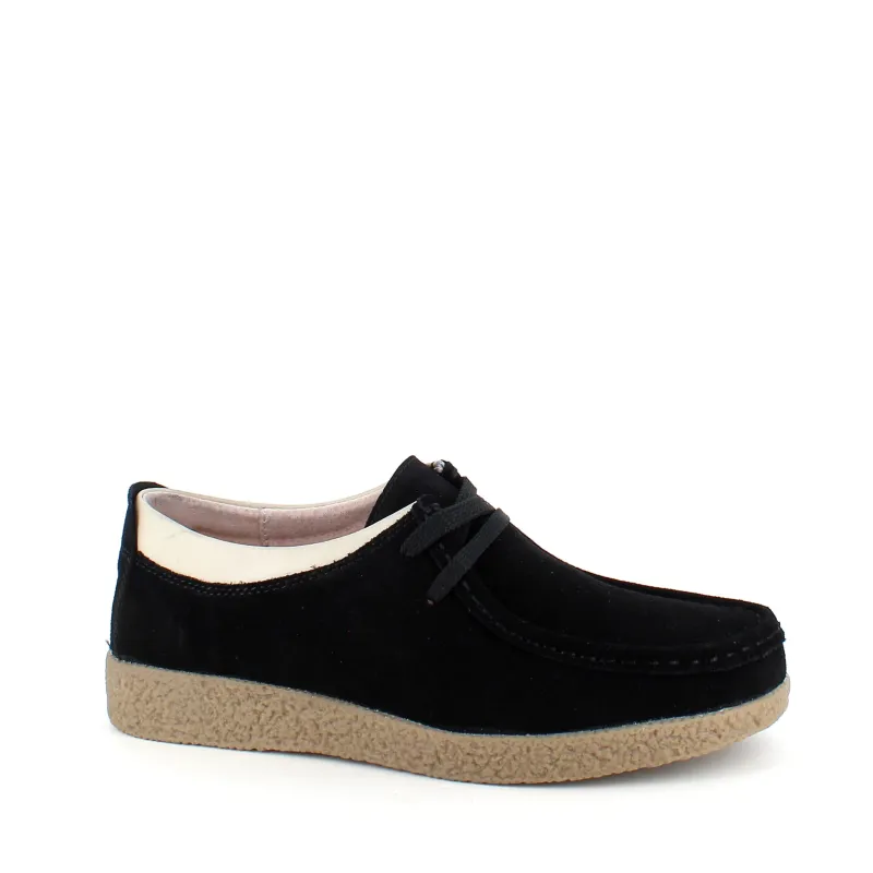 Sygeplejebutikken Sko På Tilbud*Sort ruskindssko med rågummisål