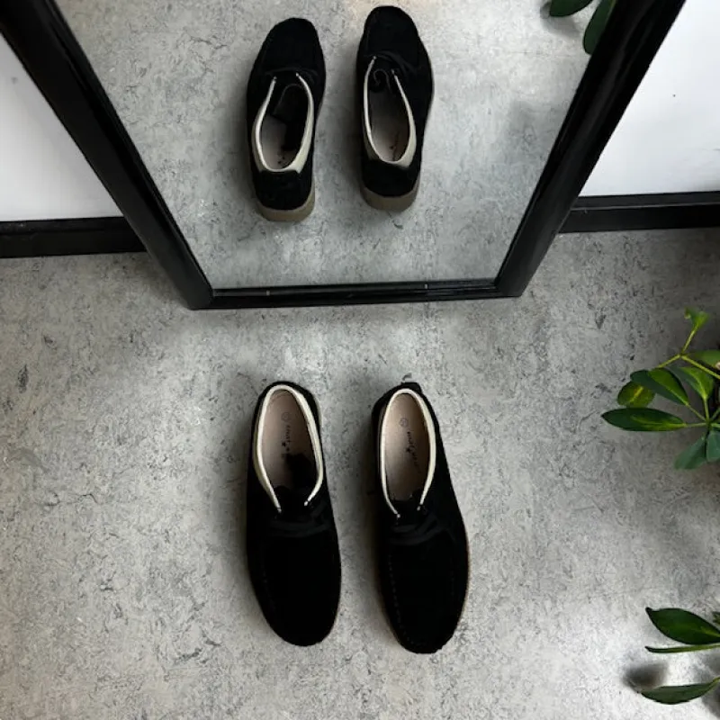 Sygeplejebutikken Sko På Tilbud*Sort ruskindssko med rågummisål