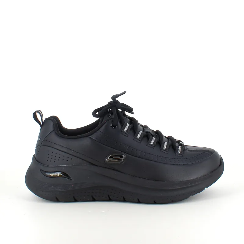 Skechers Leddegigt|Hælsporer*Sort med glat skind overflade
