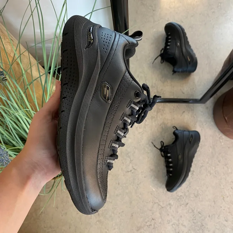 Skechers Leddegigt|Hælsporer*Sort med glat skind overflade